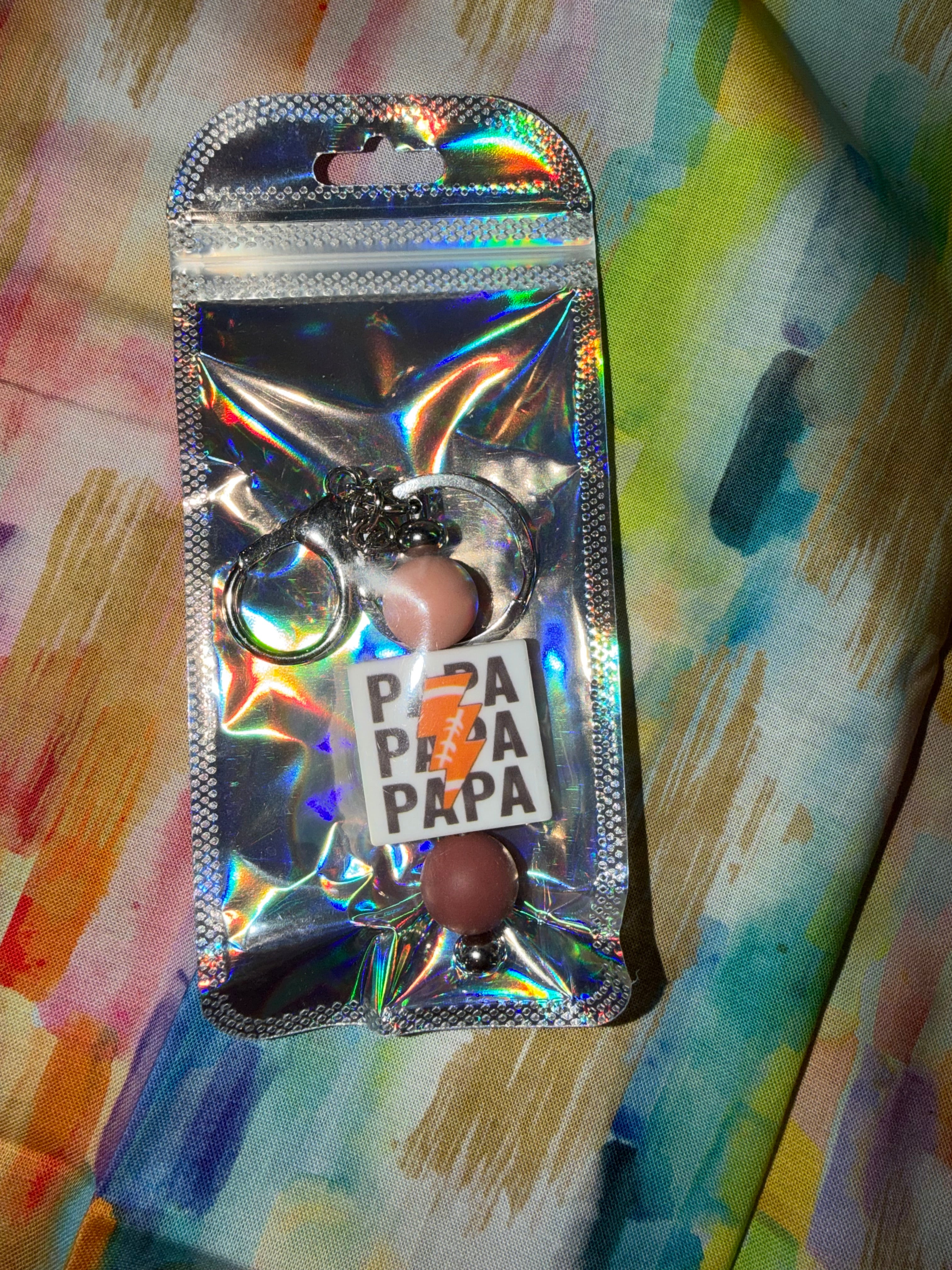 Football papa keychain